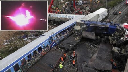 Yunanistan’da 43 kişinin hayatını kaybettiği tren kazasının görüntüleri ortaya çıktı